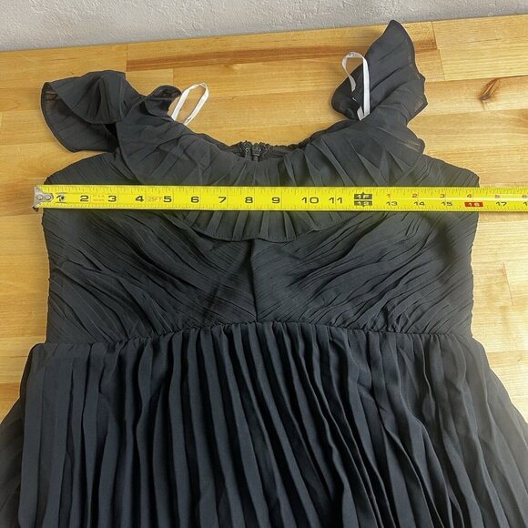 Lulus Always Remarkable Pleated Tiered Maxi Dress Off Shoulder NWOT - Picture 13 of 16